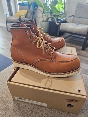 Heritage Men's Moc Toe Work Boot - Brown